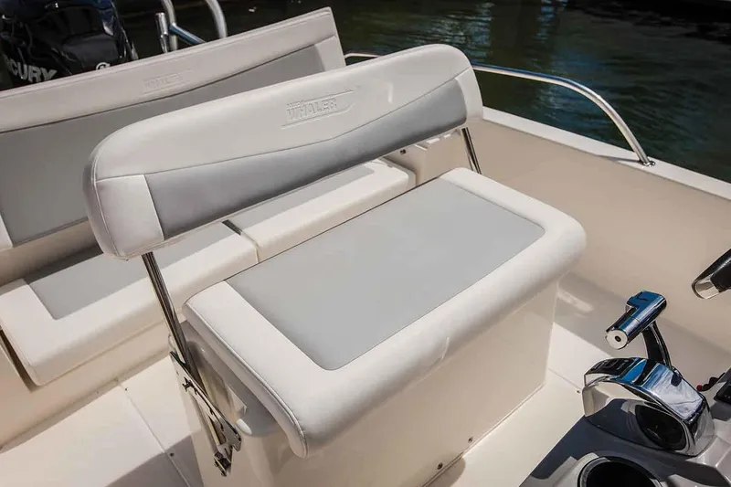 Slide: The Image of Manufacturer Provided Image: 2017 Boston Whaler 210 Dauntless boat seating and console. - 11