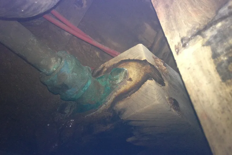Slide: The Image of Corroded fitting on 1955 One Off custom built full keel ketch. - 48