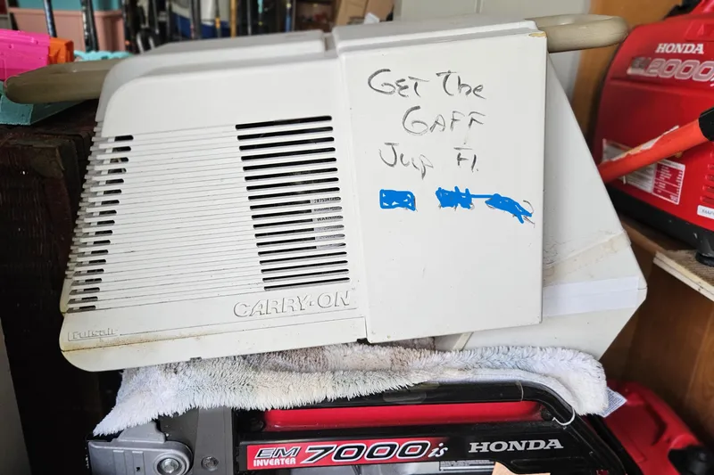 Slide: The Image of Protective canvas panels for 2002 Contender 31 Open boat, displayed on a table. - 60