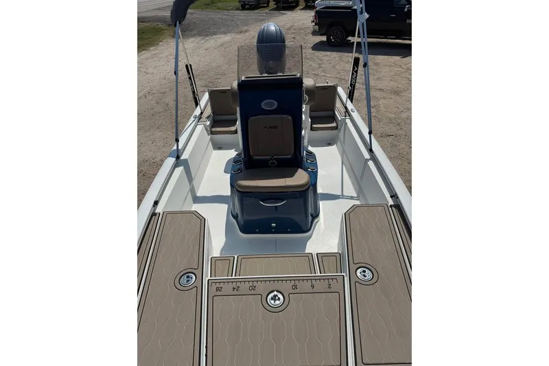 Slide: The Image of 2026 Avid 21 FSX boat interior with seating and deck features. - 6