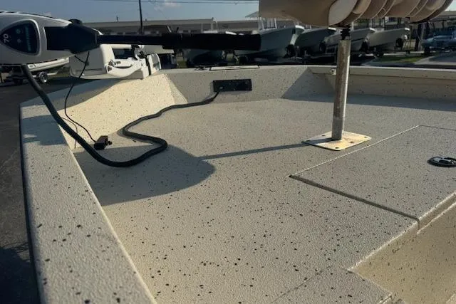 Slide: The Image of 2019 Xpress H20 boat deck with mounted equipment and textured surface. - 13