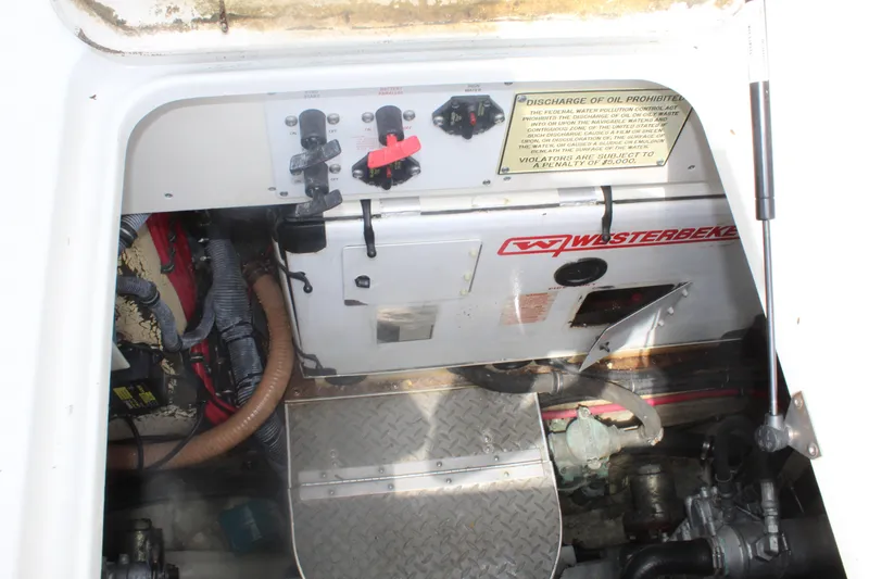 Slide: The Image of Engine compartment of a 2004 Formula 40 Performance Cruiser with Westerbeke generator. - 17