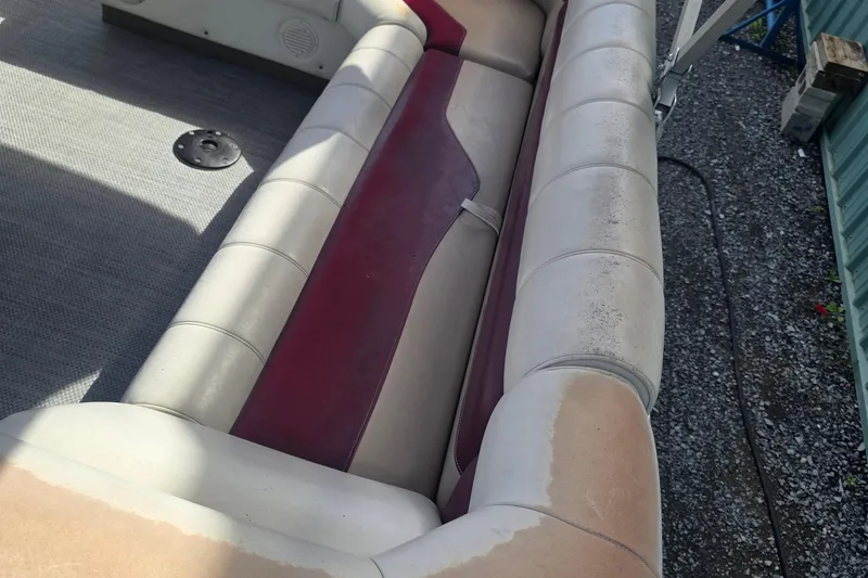 Slide: The Image of Sweetwater 2019RE pontoon boat, model year 2003, with "Merry O" text on side. - 17