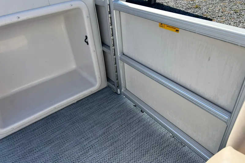 Slide: The Image of Aged Sweetwater 2019RE boat seat with discoloration and wear, 2003 model. - 57