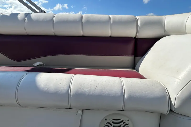 Slide: The Image of Boat seating with storage compartment, Sweetwater 2019RE model, 2003. - 71