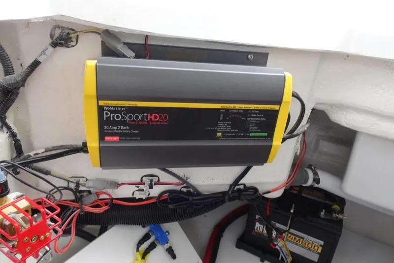Slide: The Image of ProSport HD20 marine battery charger installed in 2026 Cobalt R6 boat. - 21