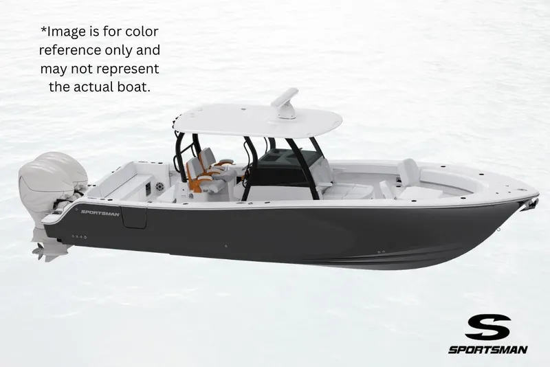 The Image of 2026 Sportsman Heritage 231 Center Console boat on water, side view, white and gray design. - 1