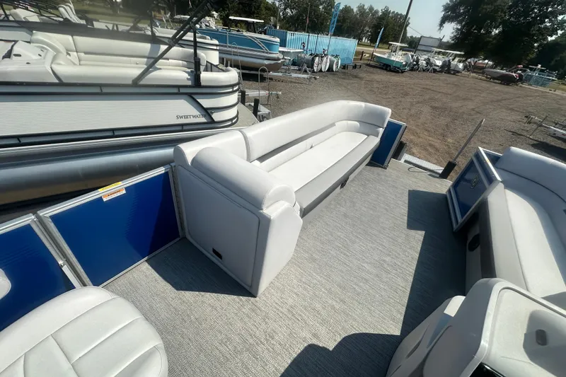 Slide: The Image of 2024 Godfrey SWEETWATER 2286 SB pontoon boat interior with spacious seating. - 31