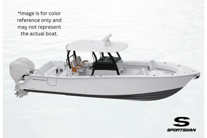 The Image of 2026 Sportsman Heritage 231 Center Console boat, white exterior, side view, on water. - 4
