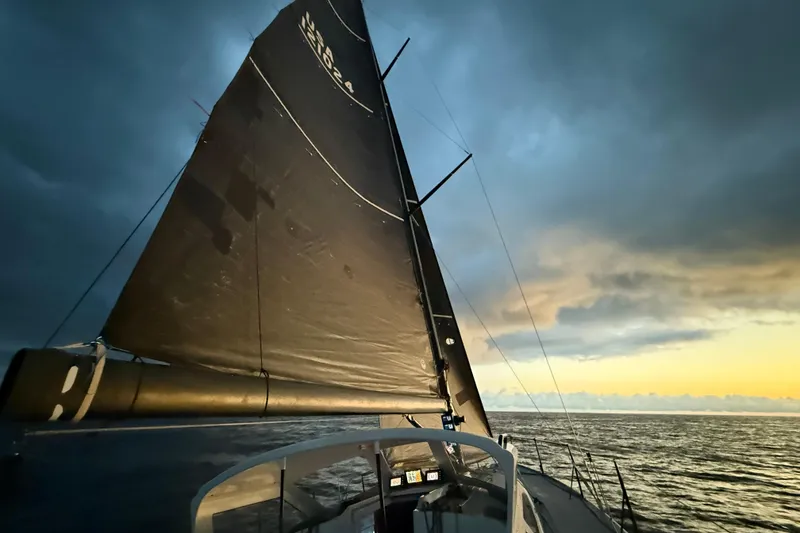 Slide: The Image of Sailing on a 2018 J Boats J/121 at sunset, dramatic sky and ocean view. - 39