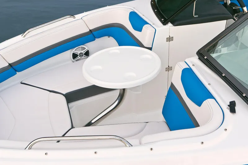 Slide: The Image of Manufacturer Provided Image: 2017 Chaparral Vortex 203 VR boat interior with seating and table. - 19