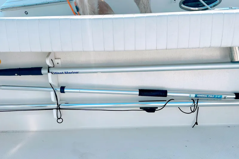 Slide: The Image of 2020 Maritime 23 Challenger boat with West Marine and Admiral Pole accessories. - 20