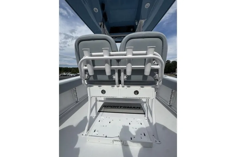Slide: The Image of 2026 Sportsman Heritage 231 Center Console boat interior wiring and components. - 8