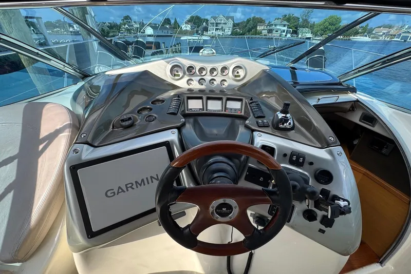 Slide: The Image of Cockpit of 2009 Cranchi Mediterranee 43 yacht with Garmin navigation system. - 13