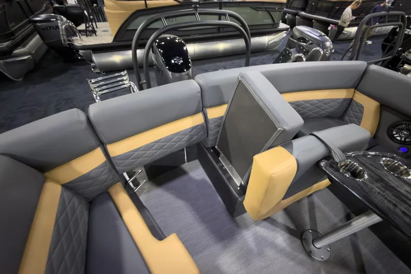 Slide: The Image of 2026 Godfrey Monaco 255 Ultra Lounge interior with luxurious seating and modern design. - 25