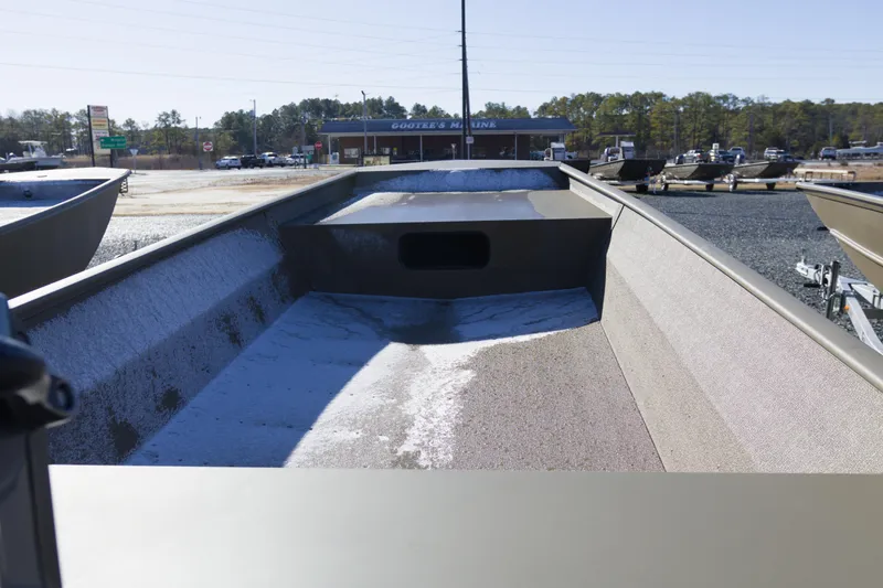 Slide: The Image of 2026 G3 Gator Tough 1860 VBW boat interior view at a dealership. - 8