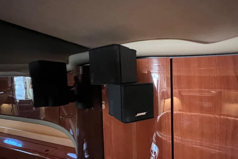 Slide: The Image of Bose speakers installed in a 1998 Sea Ray 540 Sundancer yacht interior. - 59