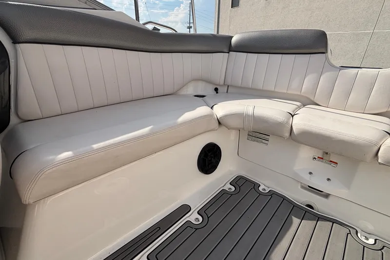Slide: The Image of 2008 Yamaha SX230 boat interior storage compartment with open door. - 31