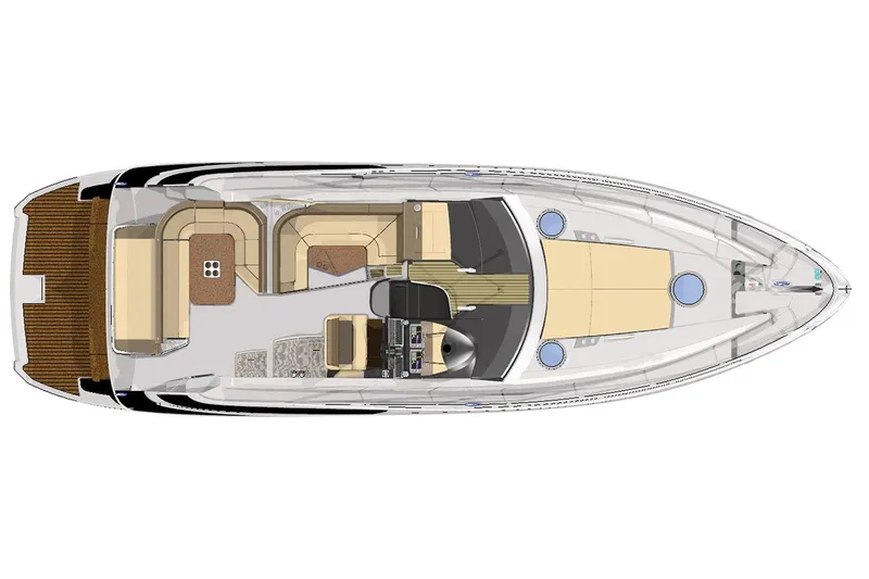 Slide: The Image of Manufacturer Provided Image: Top view layout of 2016 Regal 46 Sport Coupe yacht interior. - 54