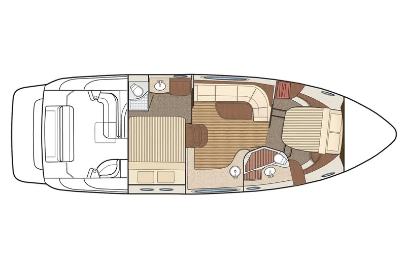 Slide: The Image of Manufacturer Provided Image: 2016 Regal 46 Sport Coupe floor plan with spacious interior layout. - 55