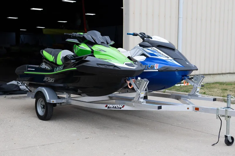 Slide: The Image of Two jet skis, including a 2021 Yamaha WaveRunner GP1800R SVHO, on a trailer. - 7