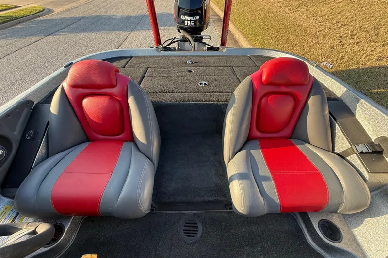 Slide: The Image of Open storage compartment on 2013 Ranger Z117 boat, showing interior details. - 40