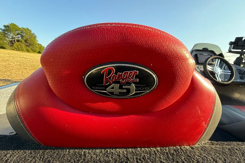 Slide: The Image of Red Ranger Z117 boat seat with 45th anniversary emblem, 2013 model. - 54