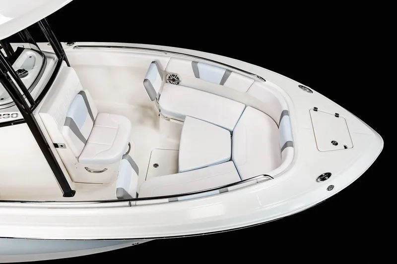 Slide: The Image of Manufacturer Provided Image: 2022 Robalo R230 Center Console boat seating area with table. - 26