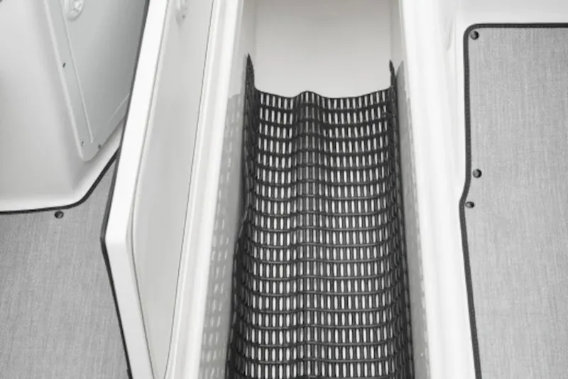 Slide: The Image of Storage compartment in 2025 Yamaha Boats AR195, featuring a non-slip mat. - 7