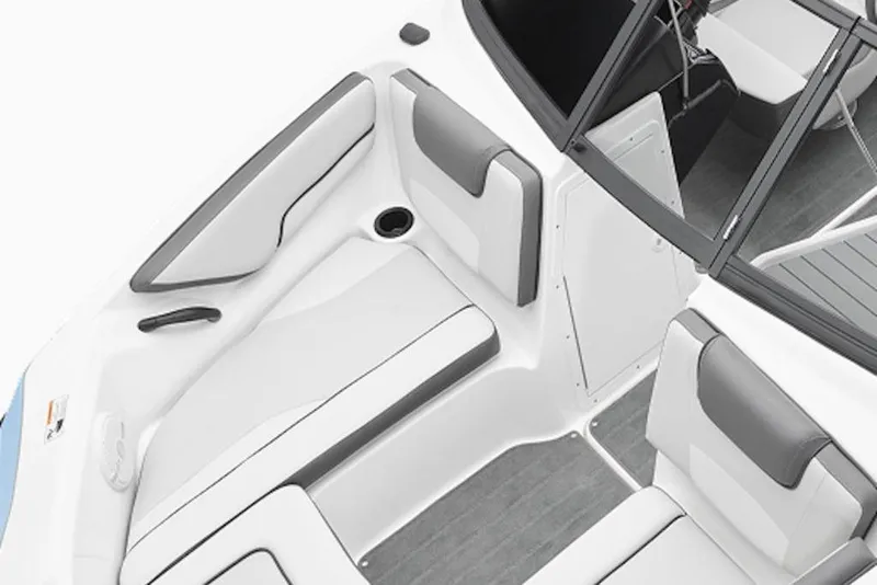 Slide: The Image of 2026 Yamaha Boats SX190 interior with sleek seating and modern design. - 6