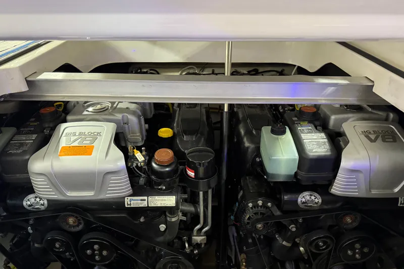 Slide: The Image of Engine compartment of 2015 Chaparral 327 SSX with dual V8 big block engines. - 17