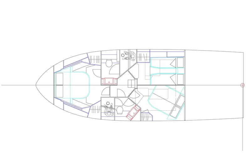 Slide: The Image of Floor plan of 2026 Cobrey 45 FLY yacht, showcasing interior layout and design. - 23
