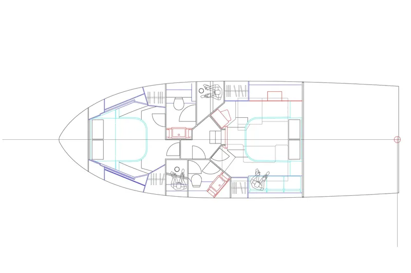 Slide: The Image of Floor plan of 2026 Cobrey 45 FLY yacht, showcasing interior layout and design. - 24