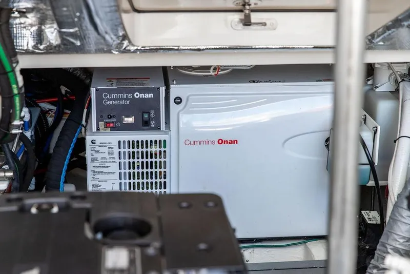 Slide: The Image of Cummins Onan generator in 2017 Hinckley Picnic Boat MKIII engine room. - 48