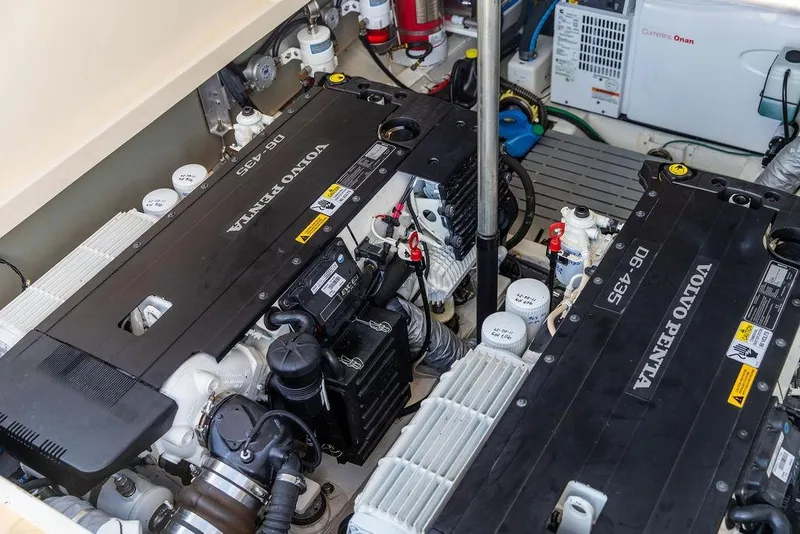 Slide: The Image of Engine room of 2017 Hinckley Picnic Boat MKIII with Volvo Penta engines. - 49