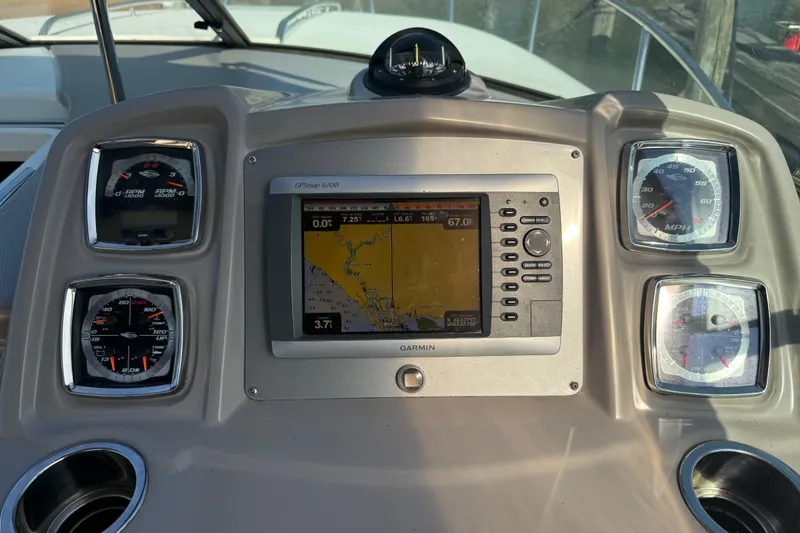 Slide: The Image of Dashboard of 2009 Chaparral Signature 280 with Garmin GPS and gauges. - 17