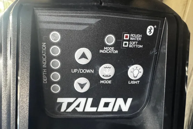 Slide: The Image of Control panel of a 2021 Monterey 255SS Super Sport boat with depth and mode indicators. - 33