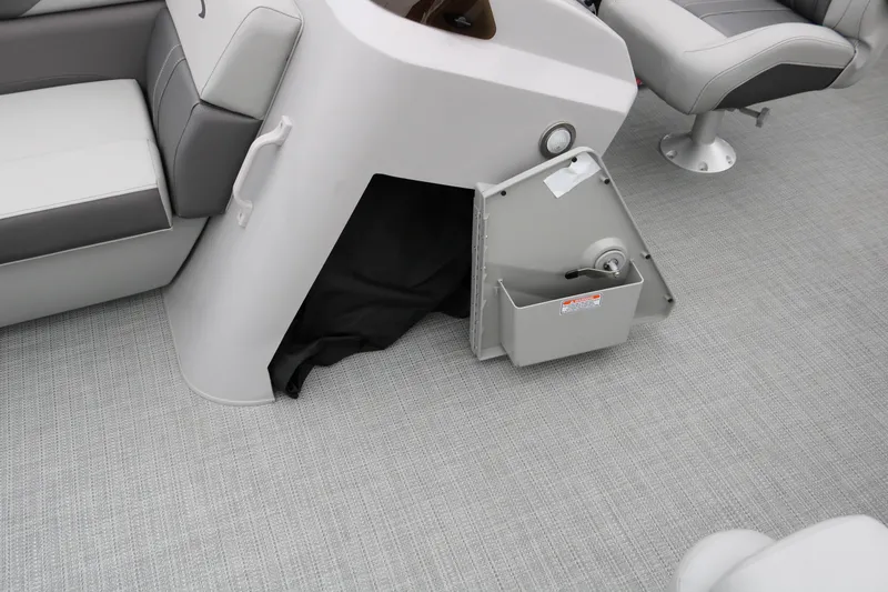 Slide: The Image of 2026 Bennington 20SXSNP REAR FISH boat seat with open storage compartment. - 19