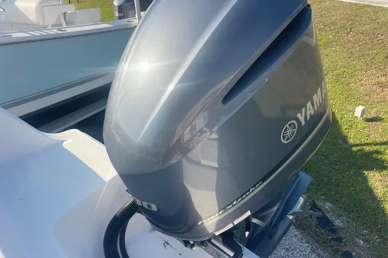 Slide: The Image of 2019 Sportsman Open 242 Center Console with Yamaha outboard motor. - 48