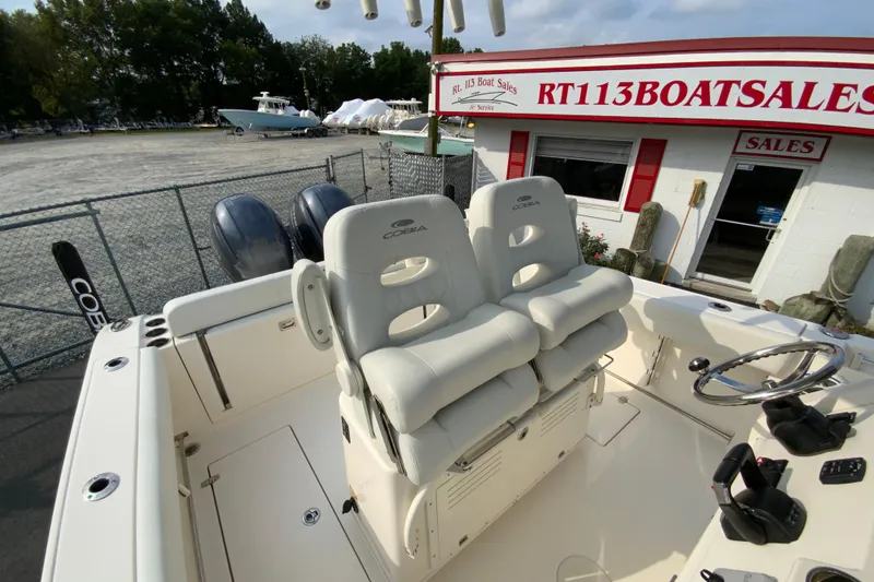 Slide: The Image of 2023 Cobia 262 Center Console boat with dual seats at RT113 Boat Sales. - 29