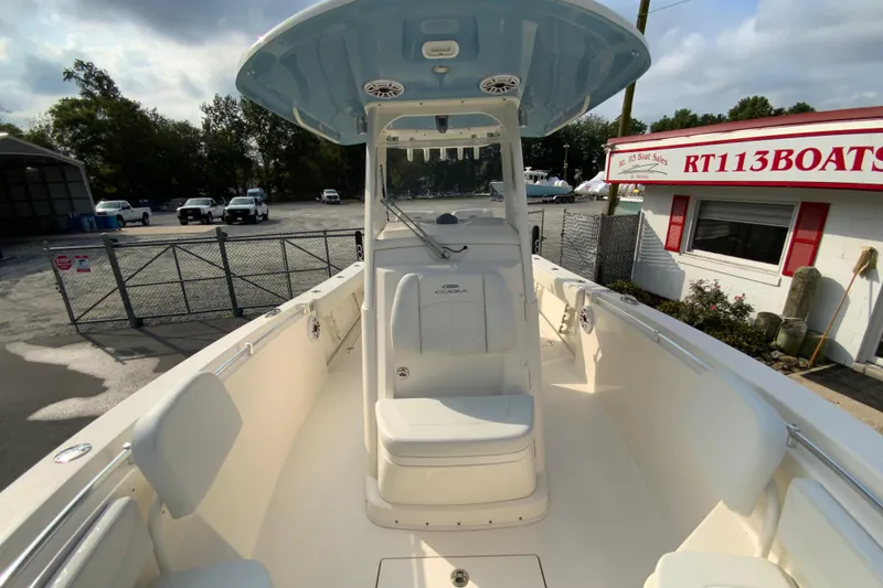 Slide: The Image of 2023 Cobia 262 Center Console boat at RT113 Boats dealership. - 49