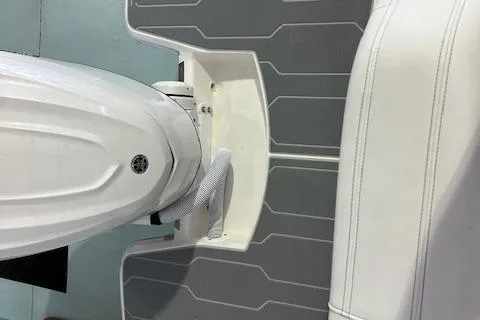 Slide: The Image of 2026 Regal 26 XO boat interior, featuring sleek white and gray design elements. - 3