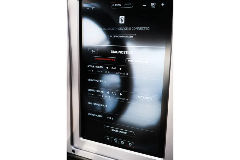 Slide: The Image of 2023 Supra SE550 diagnostics screen displaying engine and Bluetooth connectivity information. - 22