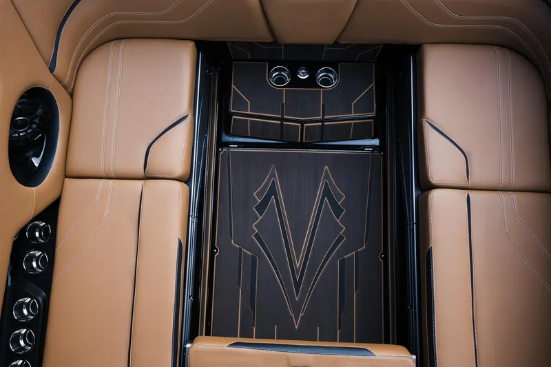 Slide: The Image of Luxurious interior of 2023 Supra SE550 with tan leather seats and stylish design. - 31