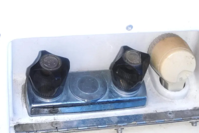 Slide: The Image of Boat control panel with knobs, Tartan 37, 1989 model. - 25