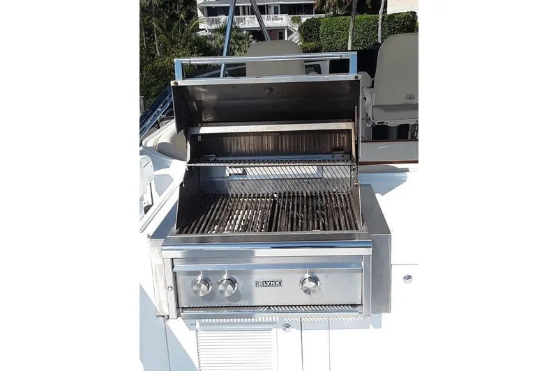 Slide: The Image of Stainless steel grill on Flybridge, perfect for outdoor cooking. - 10