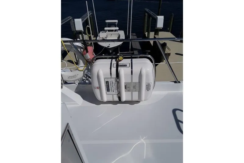 Slide: The Image of Switlik 6 Person Liferaft on Flybridge - 12