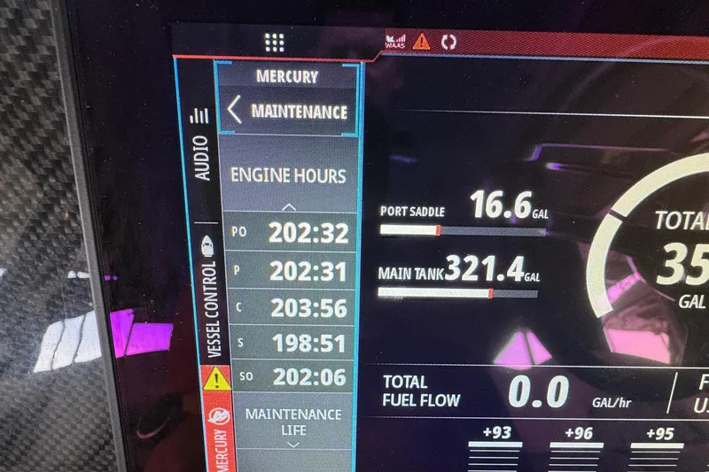 Slide: The Image of Luxurious interior of 2024 MTI 50v yacht with modern seating and cushions. - 14