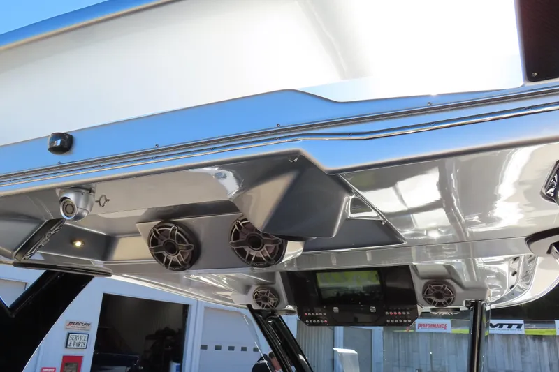 Slide: The Image of Luxurious interior of 2024 MTI 50v yacht with modern amenities and sleek design. - 25