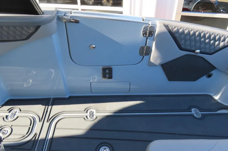 Slide: The Image of 2024 MTI 50v boat with quad engines and luxurious seating. - 33